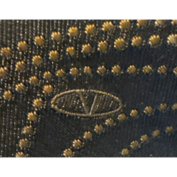 Valentino Tie 100 Percent Silk Brown Bronze Made in Italy - Picture 3 of 10
